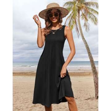 Stylish HOTOUCH Sleeveless Summer Dress with Pockets