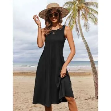 Stylish HOTOUCH Sleeveless Summer Dress with Pockets