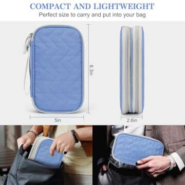 FYY Electronic Organizer, Travel Cable Organizer Bag Pouch Electronic Accessories Carry Case Portabl...