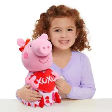 Just Play Peppa Pig 15-inch Large Celebration of Love Plush Stuffed Animal, Soft Cuddly Pig Plushie,...