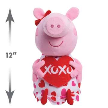 Just Play Peppa Pig 15-inch Large Celebration of Love Plush Stuffed Animal, Soft Cuddly Pig Plushie, Pink, Kids Toys for Ages 3 Up