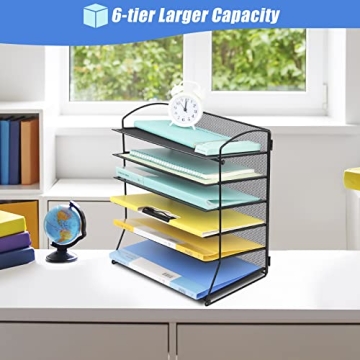 EASEPRES 6-Tier Mesh Desk Organizer for Home Office