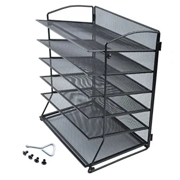 EASEPRES 6-Tier Mesh Desk Organizer for Home Office