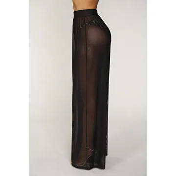Springcmy Women See Through Mesh Cover Up Pants for Summer