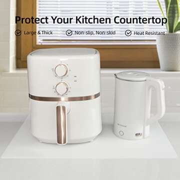 Large Silicone Mats for Kitchen Counter, Heat Resistant & Non-Slip