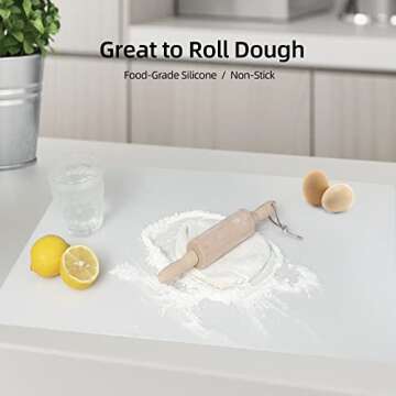 Large Silicone Mats for Kitchen Counter, Heat Resistant & Non-Slip