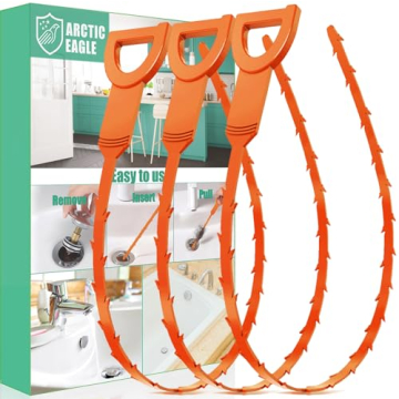 ARCTIC EAGLE Drain Snake Hair Drain Clog Remover - 3 Pack Shower Snake Sink Unclogger Tool with Exqu...
