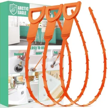 ARCTIC EAGLE Drain Snake Hair Drain Clog Remover - 3 Pack Shower Snake Sink Unclogger Tool with Exqu...