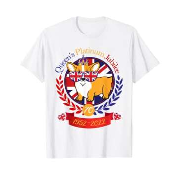 Celebrate the Queen’s Platinum Jubilee - Stylish T-Shirt with Corgi Design