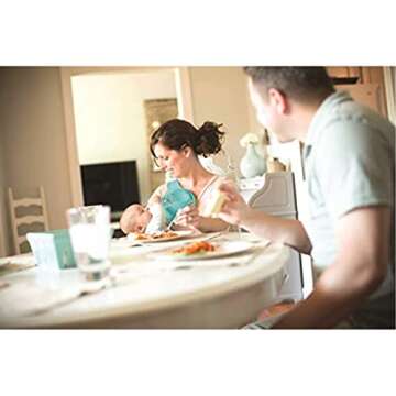 The Beebo Hands Free Baby Bottle Holder, Upgraded – New and Improved, Teal – Suitable for Most Bottle Sizes, Enhance Feeding Time for Parents and Caregivers| Anti Slip