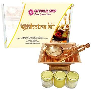 Om Pooja Shop Complete Agnihotra Puja Kit for Daily Rituals and Wellness Benefits