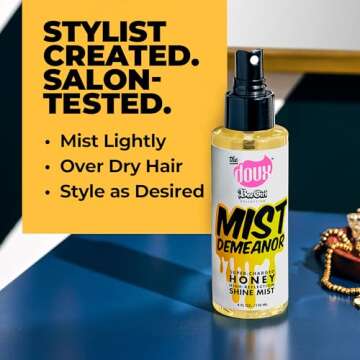The Doux - MIST DEMEANOR Honey Shine Mist - Hair Mist for Shine - Resists Humidity and Provides Heat Protection - Finishing Spray Hair Product