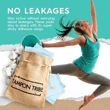 Tampon Tribe Organic Cotton Pads with Wings for Women