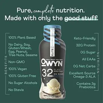 OWYN Elite Vegan Protein Shake - 32g Protein & Zero Sugar