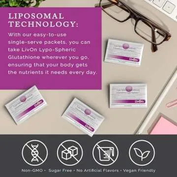 Lypo–Spheric Glutathione - 2 Cartons (60 Packets) – 450 mg Glutathione Per Packet – Liposome Encapsulated for Improved Absorption– Professionally Formulated, 100% Non–GMO