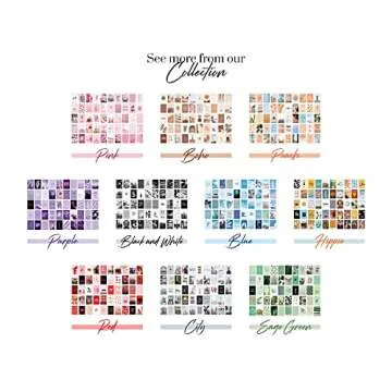 HAUS AND HUES Pink Aesthetic Wall Collage Kit for Unique Decor