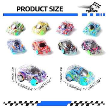 Benzem 50 Pcs Mini Pull Back Cars Set, Pull Back Racing Vehicles for Kids Toddlers, Bulk Toys Party ...