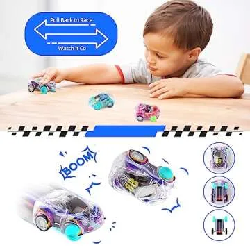 Benzem 50 Pcs Mini Pull Back Cars Set, Pull Back Racing Vehicles for Kids Toddlers, Bulk Toys Party Favors Treasure Box, Classroom Prizes, Pinata Fillers,Goodie Bag Stuffers for Boys Girls
