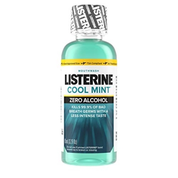 Listerine Zero Alcohol Mouthwash for Bad Breath, Cool Mint, 3.2 fl. oz