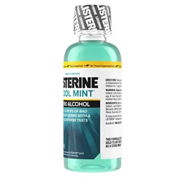 Listerine Zero Alcohol Mouthwash, Cool Mint Flavor Travel Size