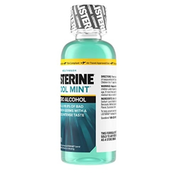 Listerine Zero Alcohol Mouthwash, Cool Mint Flavor Travel Size