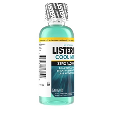 Listerine Zero Alcohol Mouthwash, Cool Mint Flavor Travel Size