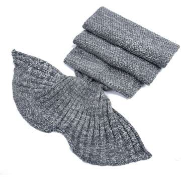 LAGHCAT Crochet Mermaid Tail Blanket for Adults
