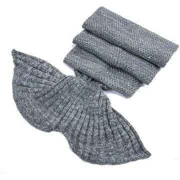 LAGHCAT Crochet Mermaid Tail Blanket for Adults