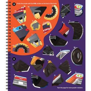 Brain Games - Fun Monster Truck Sticker Activity for Kids