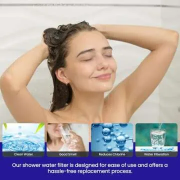 Crystal Quest Shower Filter Replacement Cartridge - Removes Chlorine and Contaminants for Cleaner Water - Durable Eco-Friendly BPA-Free Design - Made in USA - Fits Crystal Quest Shower Filters