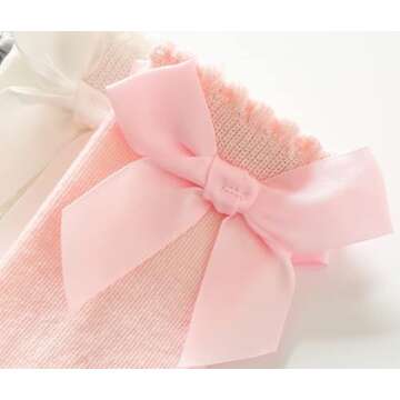 Adorable QandSweet Baby Girl Knee-High Socks for Infants