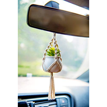 Dahey Mini Macrame Plant Hanger Set - Cute Car Decor