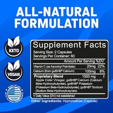 Herbtonics ACV Capsules Plus Keto BHB for Weight Loss