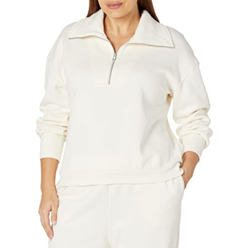 The Drop Women's Hayley Half Zip Fleece Sweatshirt