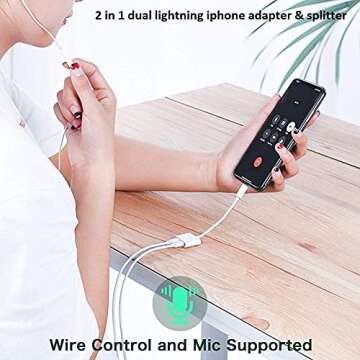 DESOFICON 2PACK Dual Lightning Adapter for iPhone