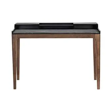 Sunpan Walnut Office Desk - Elegant Modern Workspace
