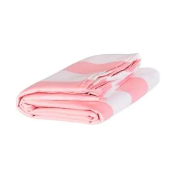 Dock & Bay Beach Towel - Quick Dry, Sand Free - Compact, Lightweight - 100% Recycled - Includes Bag - Cabana Light - Malibu Pink, Extra Large (200x90cm, 78x35)