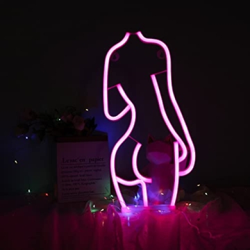 ENUOLI Sexy Lady Back Neon Sign for Home Decor