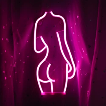 ENUOLI Sexy Lady Back Neon Sign for Home Decor