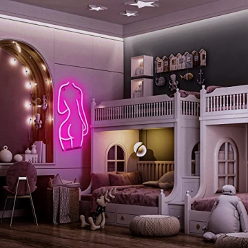 ENUOLI Sexy Lady Back Neon Sign for Home Decor