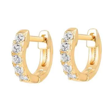 PAVOI Gold Plated Huggie Stud Earrings for Everyday Elegance