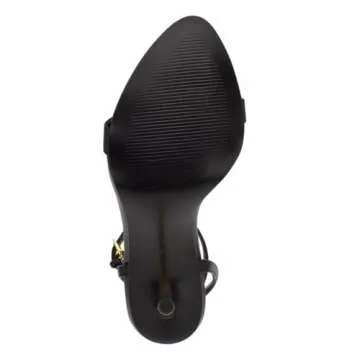 Nine West Women's Reina Heeled Sandal, Black, 8.5