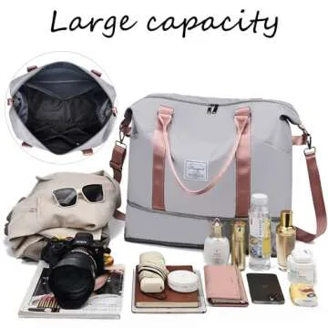 Spacious Expandable Travel Duffel Bag for Women