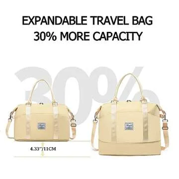 Spacious Expandable Travel Duffel Bag for Women