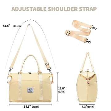 Spacious Expandable Travel Duffel Bag for Women