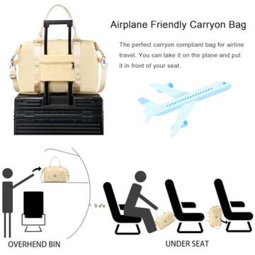 Spacious Expandable Travel Duffel Bag for Women