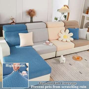 Jejiakell Universal Wear-Resistant Sofa Cover - 360° Protection and Style in Premium Grey