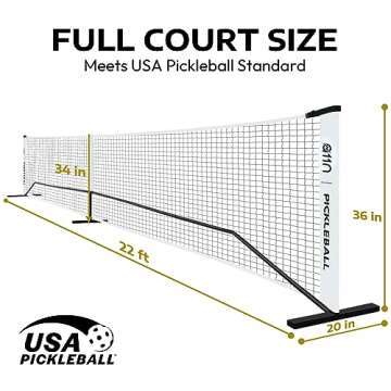 A11N Portable Pickleball Net for Tournaments & Casual Play