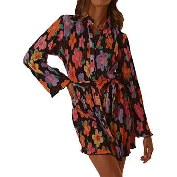 Stylish ABYOVRT Women Shirt Dress - Versatile Elegant Design