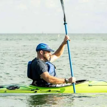 Pelican Vesta Kayak Paddle - Aluminum Shaft with Nylon Reinforced Blades - Lightweight and Adjustable Perfect for Kayaking - Premium Quality Material - 90.5 in - Black/Blue